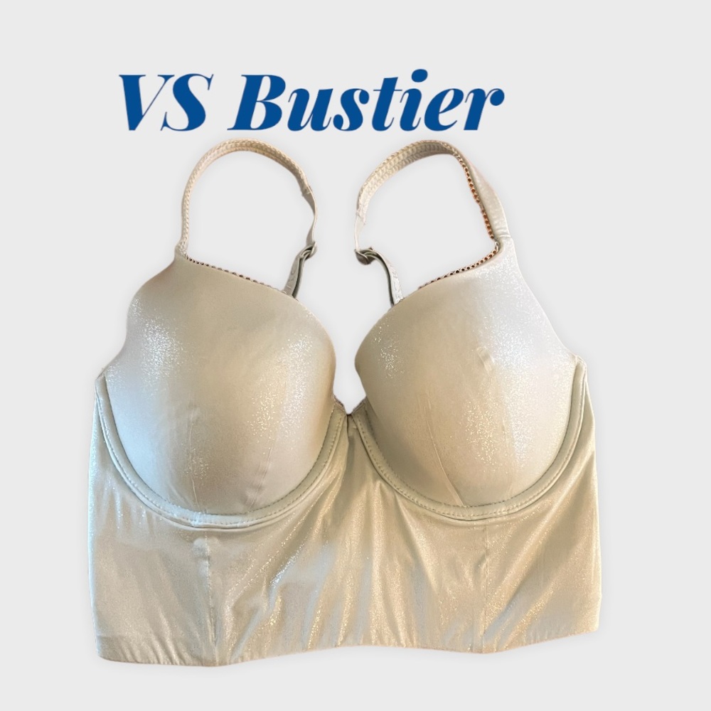 Victorias Secret Bustier Sparkly Sea foam Green 32 DD